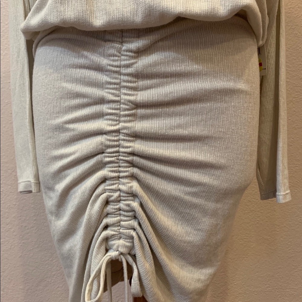 NWT FREE PEOPLE SUNDOWN COWL NECK KNIT DRESS M - Picture 6 of 8